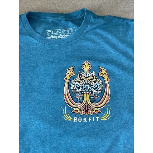 Rokfit Athletic Streetwear T-shirt Medium Face Any Challenge Conquer Any Fear - Picture 5 of 6